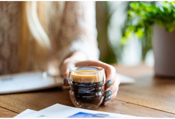 Szklane filiżanki na espresso/z podwójną ścianką zestaw 2 szt. 70 ml Sferico – Vialli Design