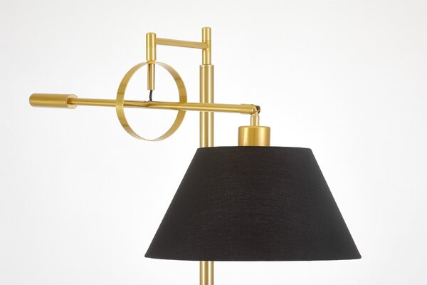 LAMPA STOJĄCA PODŁOGOWA MOSIĘŻNO-CZARNA TURINA