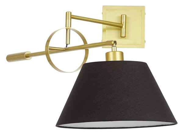 LAMPA ŚCIENNA KINKIET MOSIĘŻNO-CZARNY TURINA