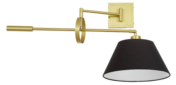 LAMPA ŚCIENNA KINKIET MOSIĘŻNO-CZARNY TURINA