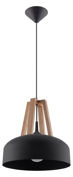 Czarno-beżowa lampa wisząca Sollux Olla