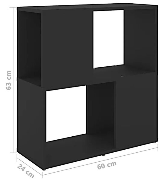 Biblioteczka do salonu czarna H6-A30