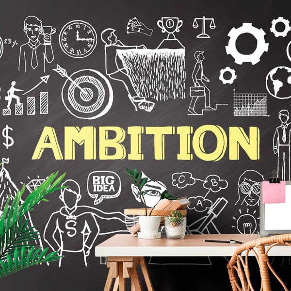 Tapeta tablica motywacyjna - Ambition
