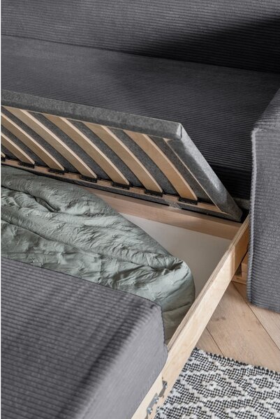 Szara rozkładana sofa 168 cm Lucky Lucy – Miuform