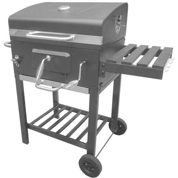 Grill ogrodowy węglowy BOTTARI Teide Zamykany, żeliwny ruszt, kółka, termometr