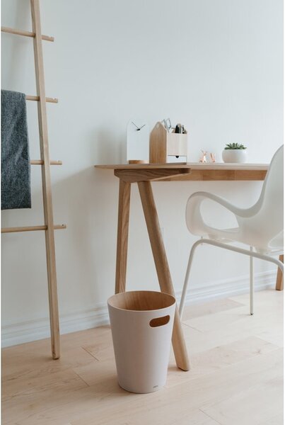 Beżowy biurowy kosz na śmieci 7,5 l Woodrow – Umbra