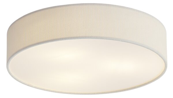 Nowoczesna lampa sufitowa biała z aksamitnym abażurem 46 cm 3-źródła światła - Luz