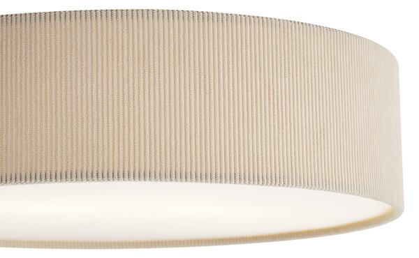 Nowoczesna lampa sufitowa taupe z aksamitnym abażurem 38 cm 2-źródła światła - Luz