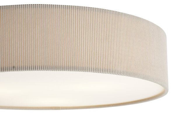 Nowoczesna lampa sufitowa taupe z aksamitnym abażurem 46 cm 3-źródła światła - Luz