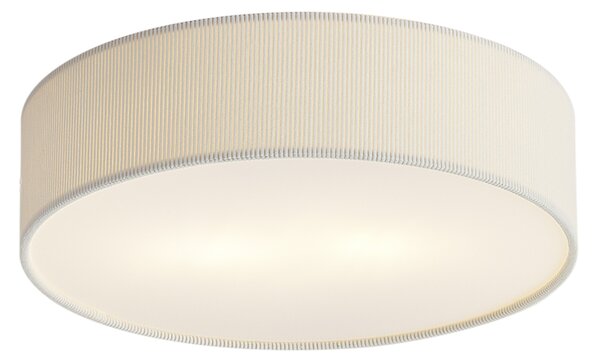 Nowoczesna lampa sufitowa biała z aksamitnym abażurem 38 cm 2-źródła światła - Luz