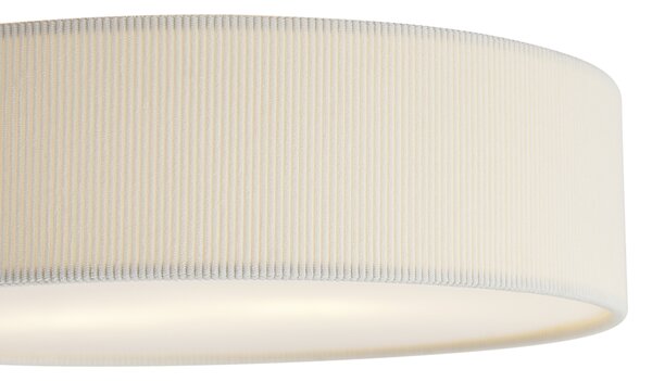 Nowoczesna lampa sufitowa biała z aksamitnym abażurem 38 cm 2-źródła światła - Luz