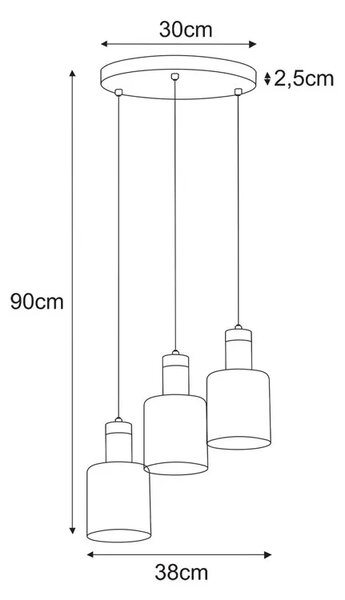Elegancka szklana lampa wisząca nad stół - A470 E9-B80