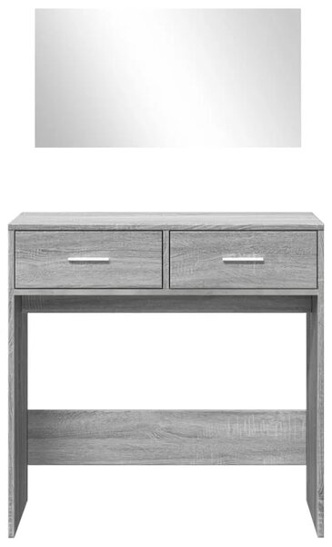 Komplet toaletka z lustrem szary dąb sonoma L5-F29