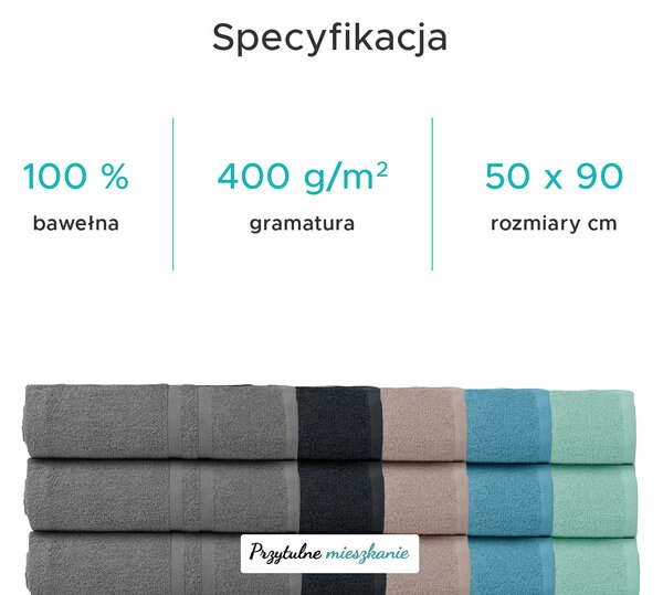 Ręcznik AQUELLA 50x90 cm miętowy, 100% bawełna