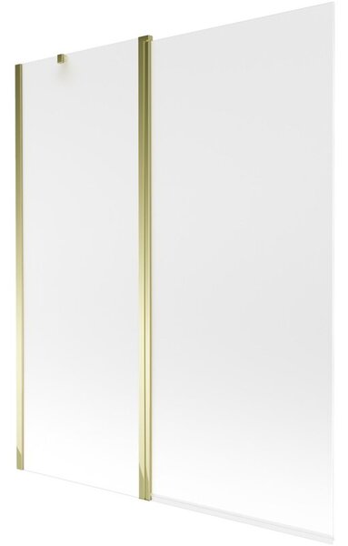 Mexen Flip parawan nawannowy 2-skrzydłowy 140 x 150 cm, szron, złoty - 894-140-101-50-30