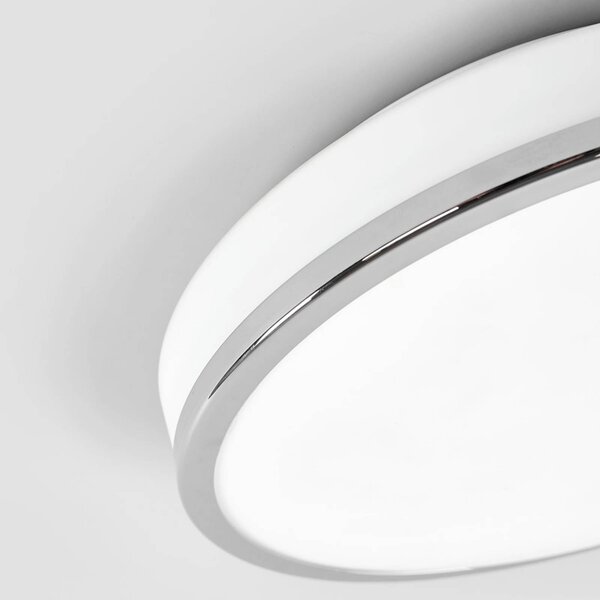 Lampa sufitowa Lyss Lindby, biały / opal, łazienka, szkło, nowoczesny