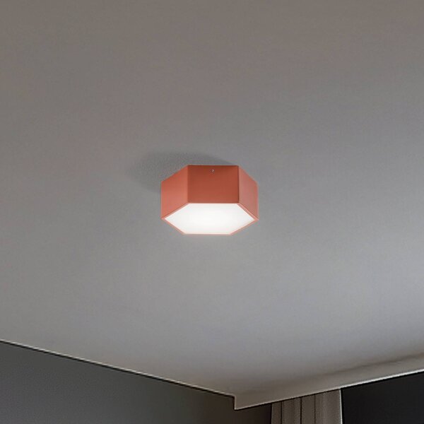 Lampa sufitowa LED Libre Argon, terracotta, salon / jadalnia, metal