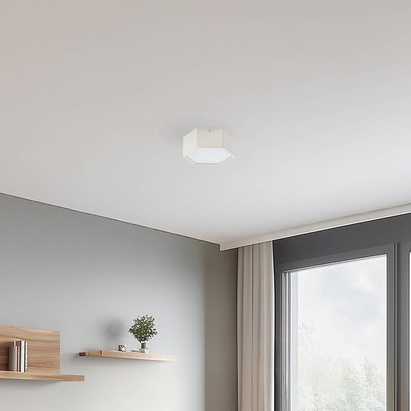Lampa sufitowa LED Libre Argon, biały / opal, salon / jadalnia, metal