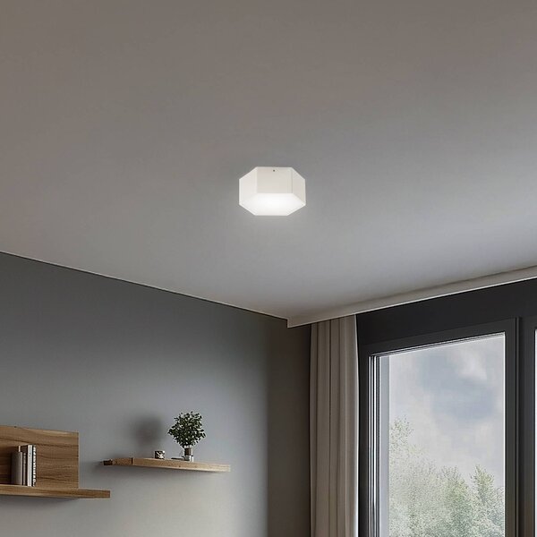 Lampa sufitowa LED Libre Argon, biały / opal, salon / jadalnia, metal
