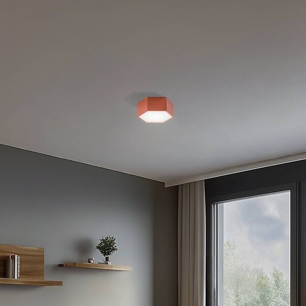 Lampa sufitowa LED Libre Argon, terracotta, salon / jadalnia, metal
