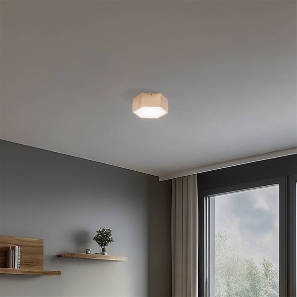 Lampa sufitowa LED Libre Argon, mosiężny / złoty, salon / jadalnia, metal