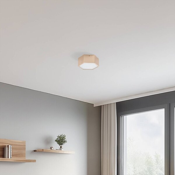 Lampa sufitowa LED Libre Argon, mosiężny / złoty, salon / jadalnia, metal