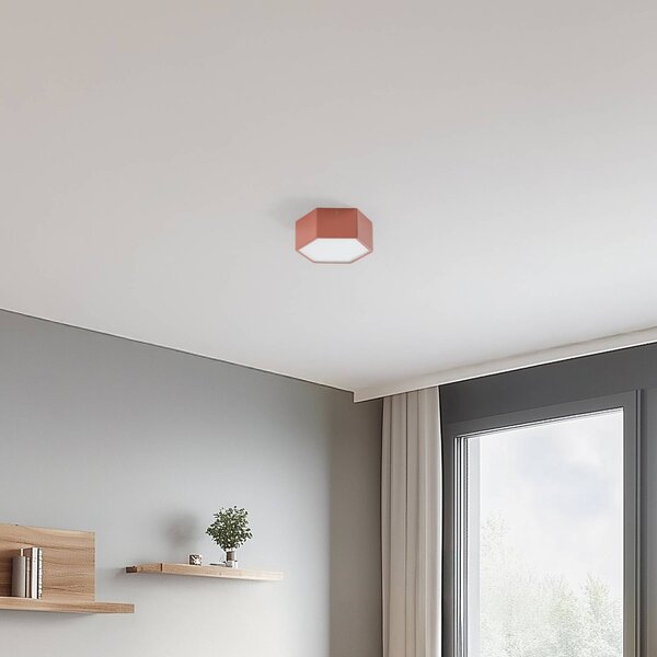 Lampa sufitowa LED Libre Argon, terracotta, salon / jadalnia, metal