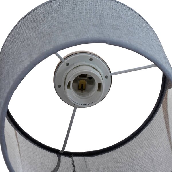Lampa wisząca Forest Duolla, możliwość ściemniania, aluminiowy / szary / cynkowy, salon / jadalnia, drewno