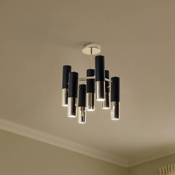 Lampa sufitowa Orino Domiluce, możliwość ściemniania, mosiężny / złoty, salon / jadalnia, metal, nowoczesny