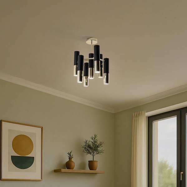 Lampa sufitowa Orino Domiluce, możliwość ściemniania, mosiężny / złoty, salon / jadalnia, metal, nowoczesny