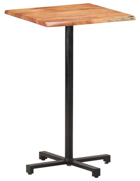 Stolik barowy z naturalnymi krawędziami, 60x60x110 cm, akacja