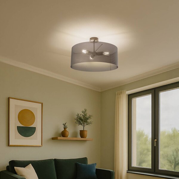 Lampa sufitowa Zofia Domiluce, możliwość ściemniania, brązowy / rdzawy, salon / jadalnia, metal, nowoczesny