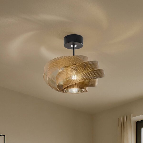 Lampa sufitowa Vento Domiluce, możliwość ściemniania, mosiężny / złoty, salon / jadalnia, metal, nowoczesny