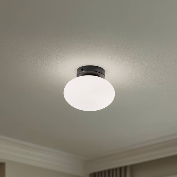 Lampa sufitowa Ufo Domiluce, możliwość ściemniania, biały / opal, salon / jadalnia, szkło, nowoczesny