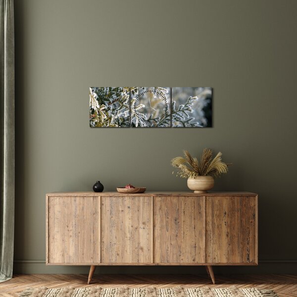 Obraz - Detal gałęzi (z zegarem) (90x30 cm)