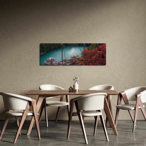 Obraz krajobrazu (z zegarem) (90x30 cm)