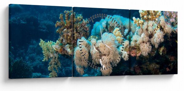 Obraz - W oceanie (z zegarem) (90x30 cm)