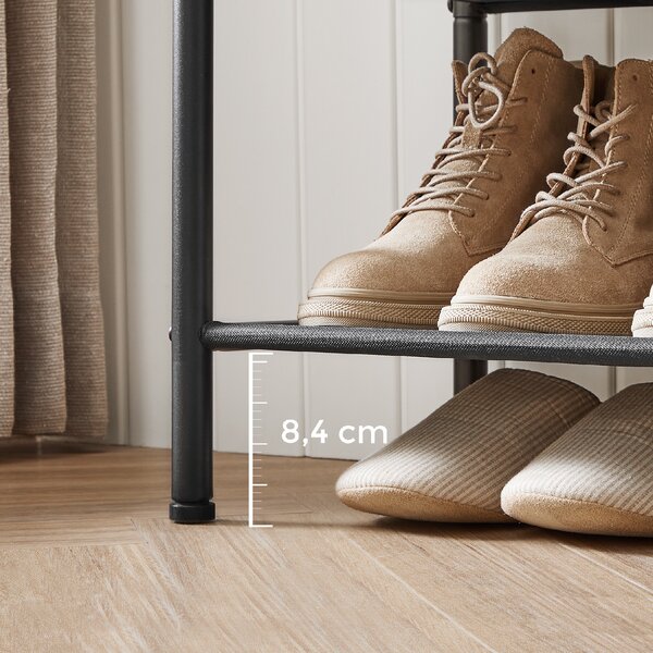 Szafka na buty TAYLOR ARTISAN z czarną konstrukcją 75x71 cm, 3 półki