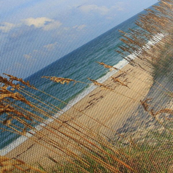 Obraz - Plaża (z zegarem) (90x30 cm)