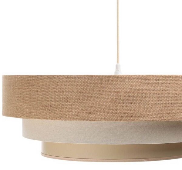 Lampa wisząca Boho Maco Design, możliwość ściemniania, kremowy / amber, salon / jadalnia, tkanina / materiał / jedwab