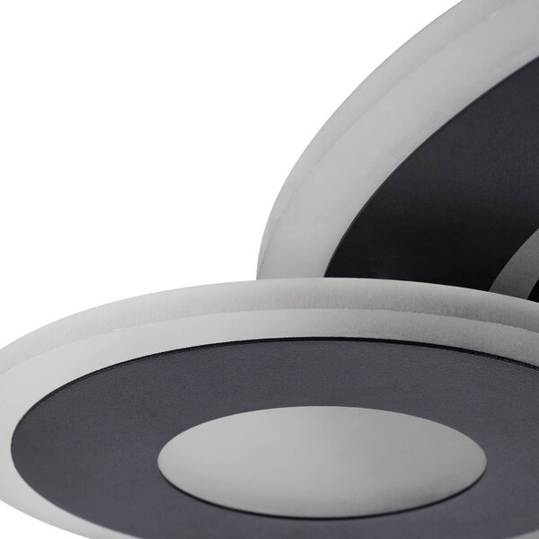 Lampa sufitowa LED Briar Lindby, możliwość ściemniania, czarny, salon / jadalnia, tworzywo sztuczne, nowoczesny