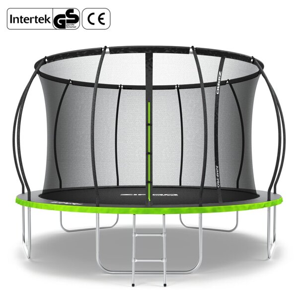 Trampolina ogrodowa z siatką wewnętrzną dla dzieci z drabinką 12FT 374cm Zipro Jump Pro Premium