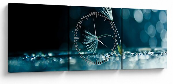Obraz - Makro (z zegarem) (90x30 cm)