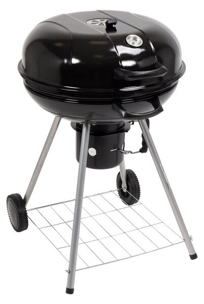 Grill ogrodowy węglowy TOYA 99584 Zamykany, okrągły, kółka, termometr, popielnik