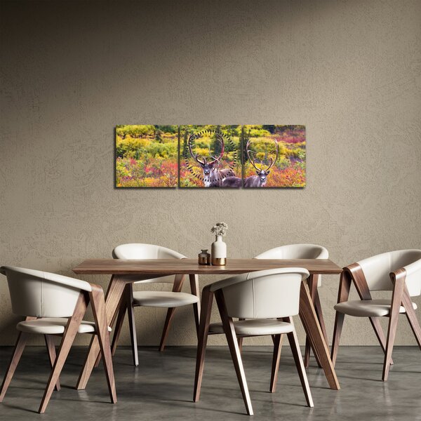 Obraz - Renifer tundrowy (z zegarem) (90x30 cm)