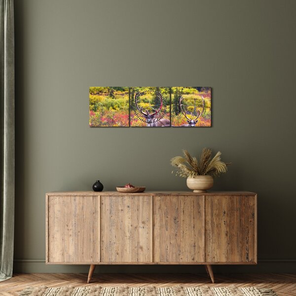 Obraz - Renifer tundrowy (z zegarem) (90x30 cm)