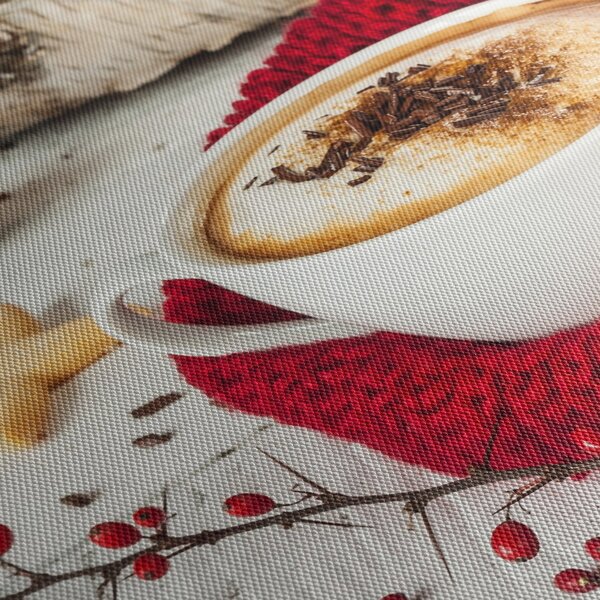 Obraz - Cappuccino (z zegarem) (90x30 cm)
