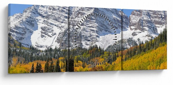 Obraz - Maroon Peak (z zegarem) (90x30 cm)