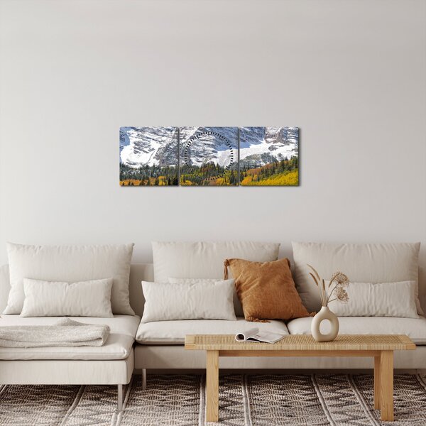 Obraz - Maroon Peak (z zegarem) (90x30 cm)