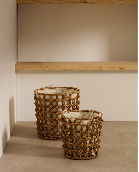 Koszyki z hiacyntu wodnego zestaw 2 szt. ø 38x38 cm Dilam – Kave Home